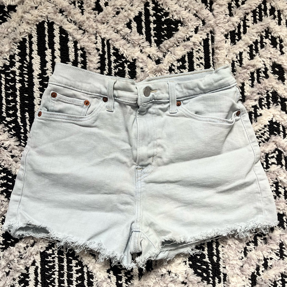 Levi Frayed Denim Shorts